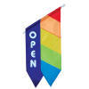 Angled open garden size banner