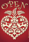 Open Heart Banner flag