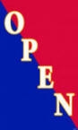 RWB Open Vertical Double-Sided Message Flag