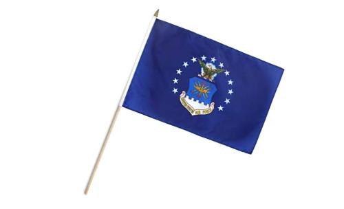 12" x 18"  3/8" x 30" Shaft US Air Force Stick Flag