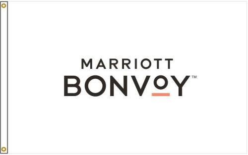 Bonvoy Hotels Double-Face White Flag