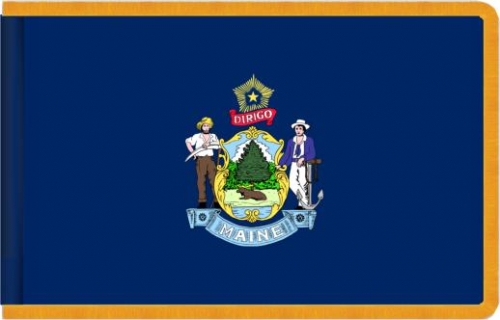 Indoor Maine State Flag, Nylon