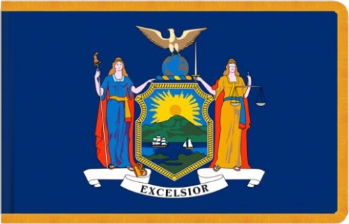 Indoor New York State Flag, Nylon