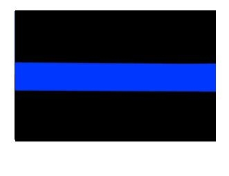 Thin Blue Line Police Flag- Sewn